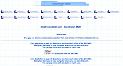 Desktop Screenshot of electricianmath.com
